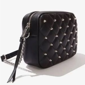 Rebecca Minkoff Diamond Quilt Studded Top Zip Crossbody Bag